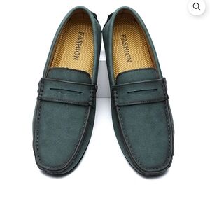 Men's Fashion Green Loafers